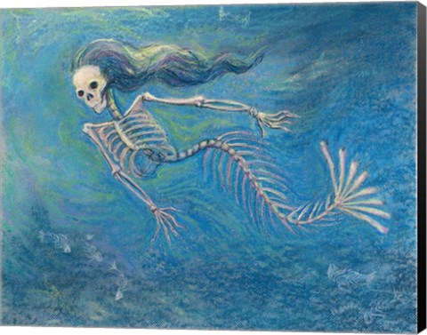 Framed Skelly Mermaid Print