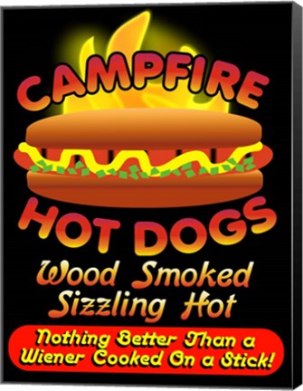 Framed Campfire Hot Dogs Print