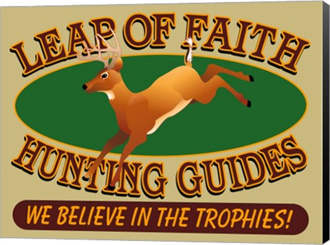 Framed Leap Of Faith Hunting Print