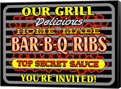 Framed Our Grill Ribs Print