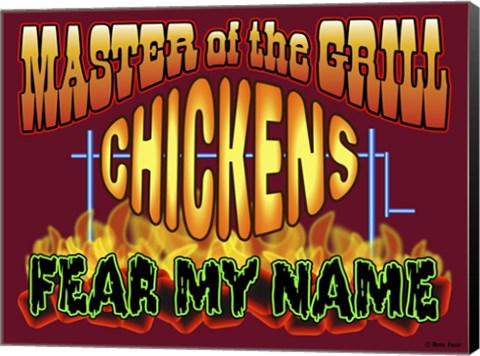 Framed Master Grill Chicken Fear Print