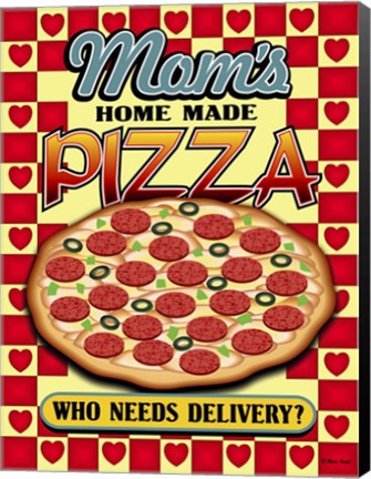 Framed Mom&#39;s Pizza Print