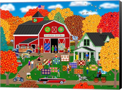 Framed Annabelle&#39;s Quilt Barn Print