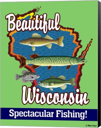 Framed Beautiful Wisconsin Print