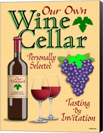 Framed Our Own Wine Cellar Print