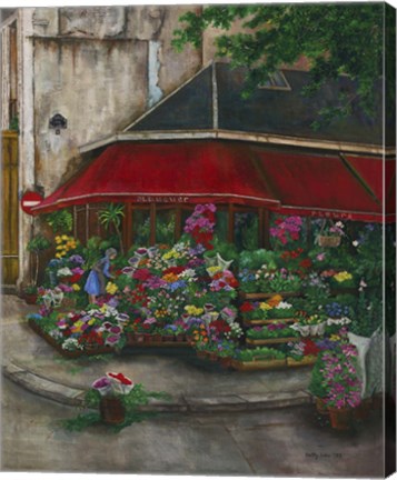 Framed Florist On The Rive Gauche Print