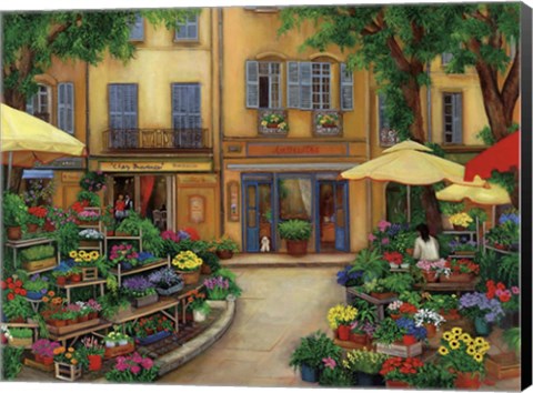Framed Flowers In Aix Print