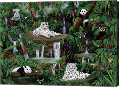 Framed Friends In The Rainforest Print