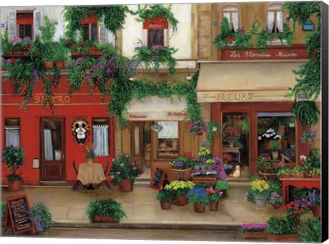 Framed Le Bistro Rouge Print