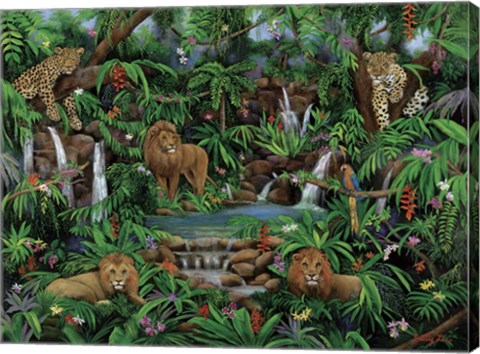 Framed Peaceful Jungle Print