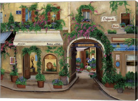 Framed Rue De Fleurs Print