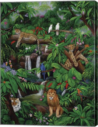 Framed Tree Leopards Print