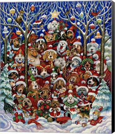 Framed Santa Paws Print