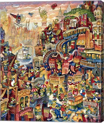 Framed Croc City Print