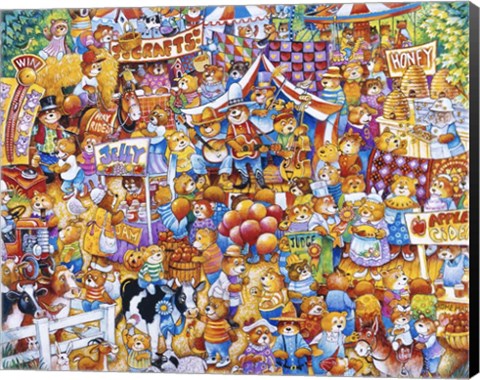 Framed Teddy Bear Fair Print