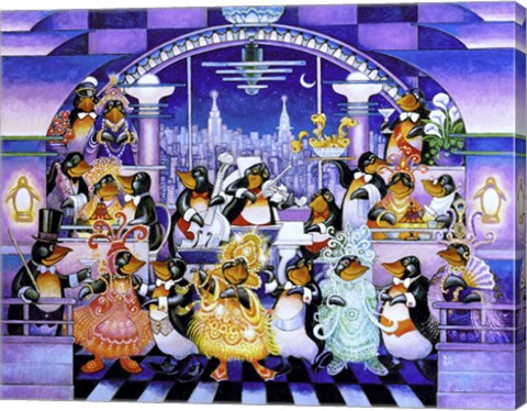 Framed Penguin Penthouse Print