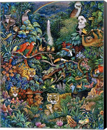 Framed Rainbow Rainforest Print