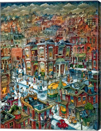 Framed School S B Huey Print