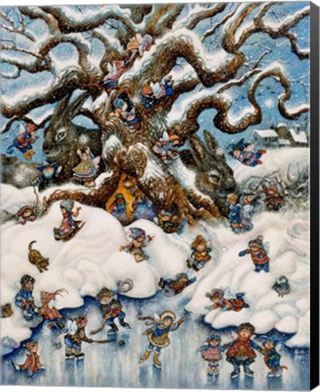 Framed Snow Fairies Print