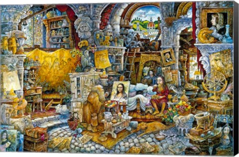 Framed Mona 2 Spaghetti Print