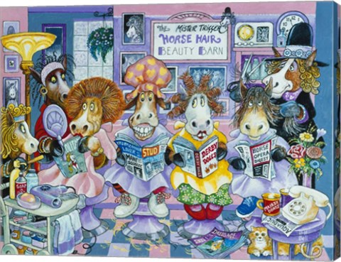 Framed Horse Hair Barn Print