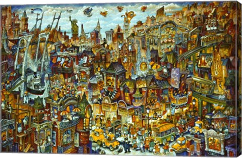 Framed Cat City 2 Print