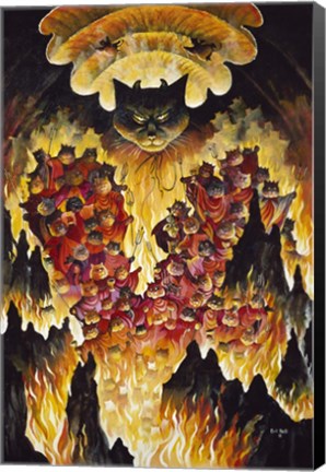 Framed Devil Cats Print