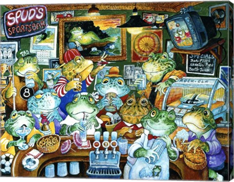 Framed Spud&#39;s Sportsbar Print