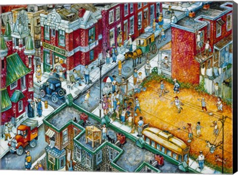 Framed Baseball Print