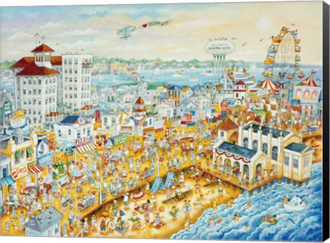 Framed Ocean City Summer Print