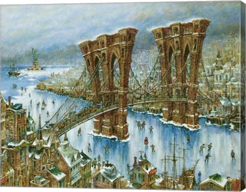 Framed Brooklyn Bridge Print