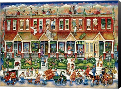 Framed Row Houses Print