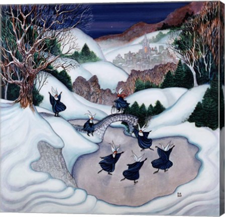 Framed Skating Nuns 2 Print