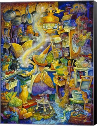 Framed Kitchen Witch Print