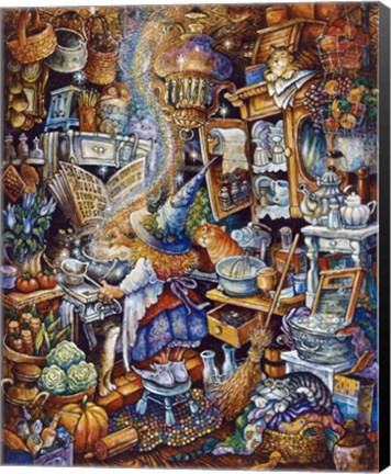 Framed Kitchen Witch 2 Print