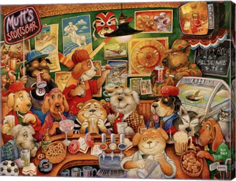 Framed Mutt&#39;s Sportsbar Print