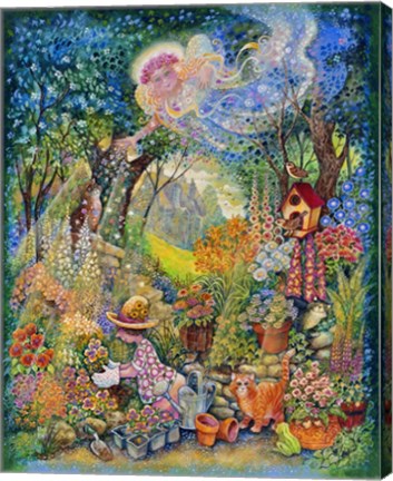 Framed My Gardening Angel Print