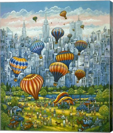 Framed Central Park Balloons Print