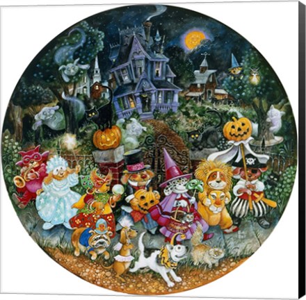 Framed Howl-O-Ween Dogs Print