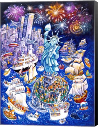 Framed Miss Liberty Print