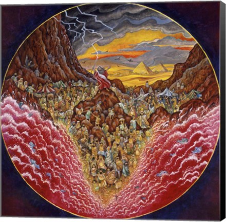 Framed Parting Of The Red Sea Print