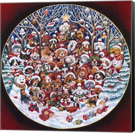 Framed Santa Paws Print