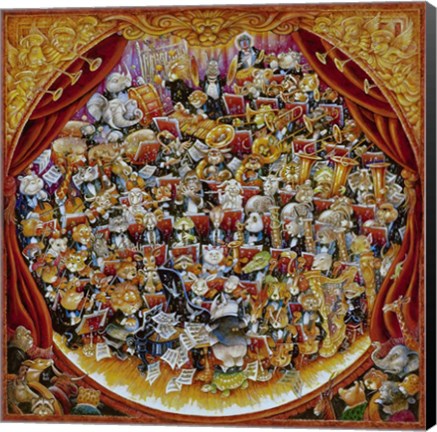 Framed Animal Orchestra Print