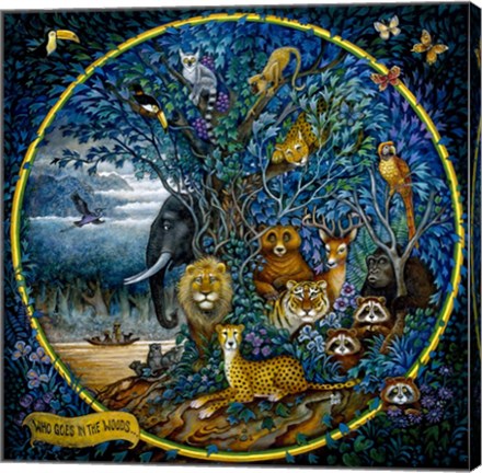 Framed Who Goes In The Woods Print