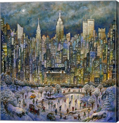 Framed Snowtime In New York Print