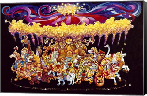 Framed Velvet Carousel Print