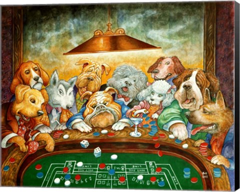 Framed Lucky Dogs Print