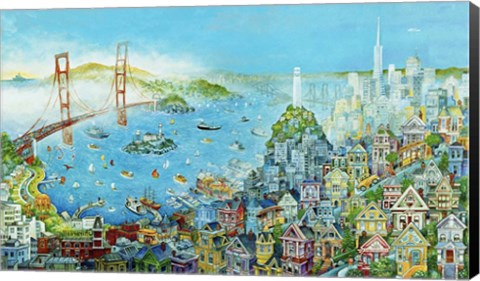 Framed City By The Bay Print