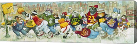 Framed Hoop Cats Print