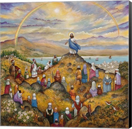 Framed Sermon On Mount Print